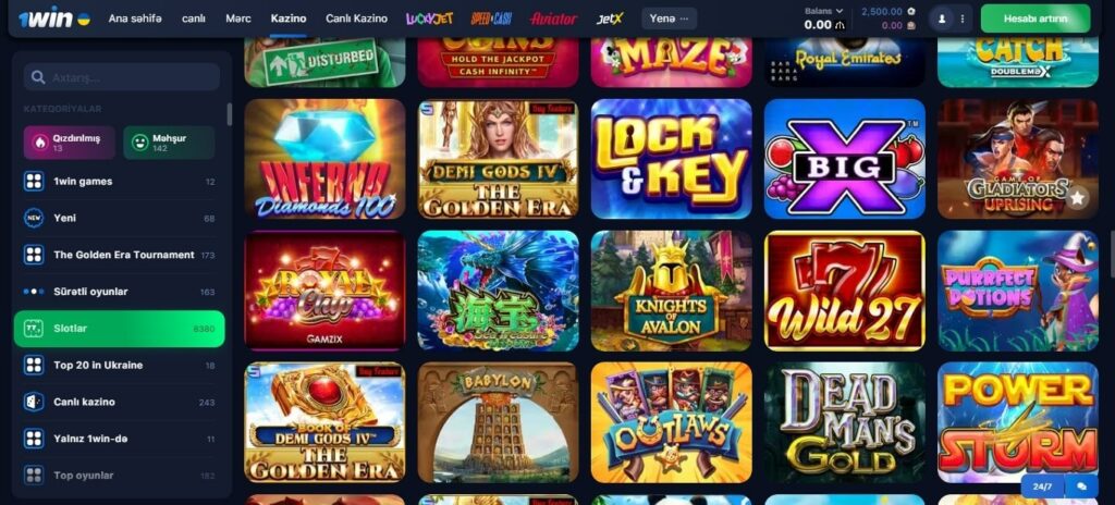 1win casino Azerbaycan